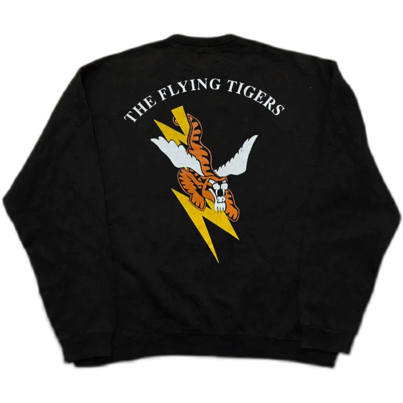 Lightning Tiger Crew Sweatshirt V1059