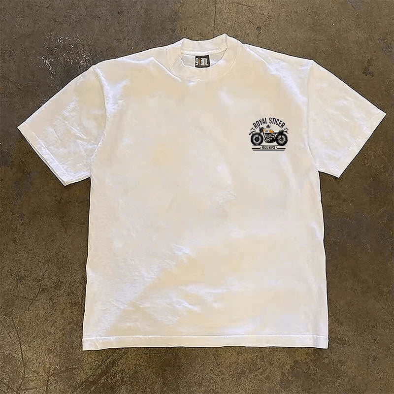Heavyweight Cotton Biker T-Shirt Z0963
