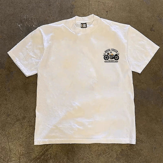 Heavyweight Cotton Biker T-Shirt Z0963