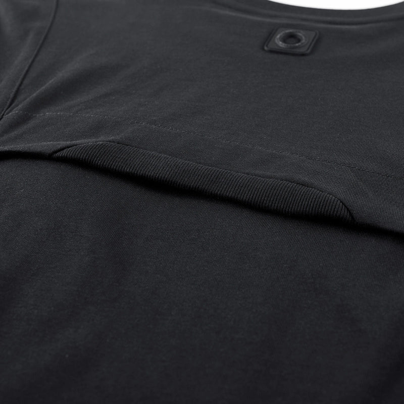 Splicing pocket short sleeve Tee V0588