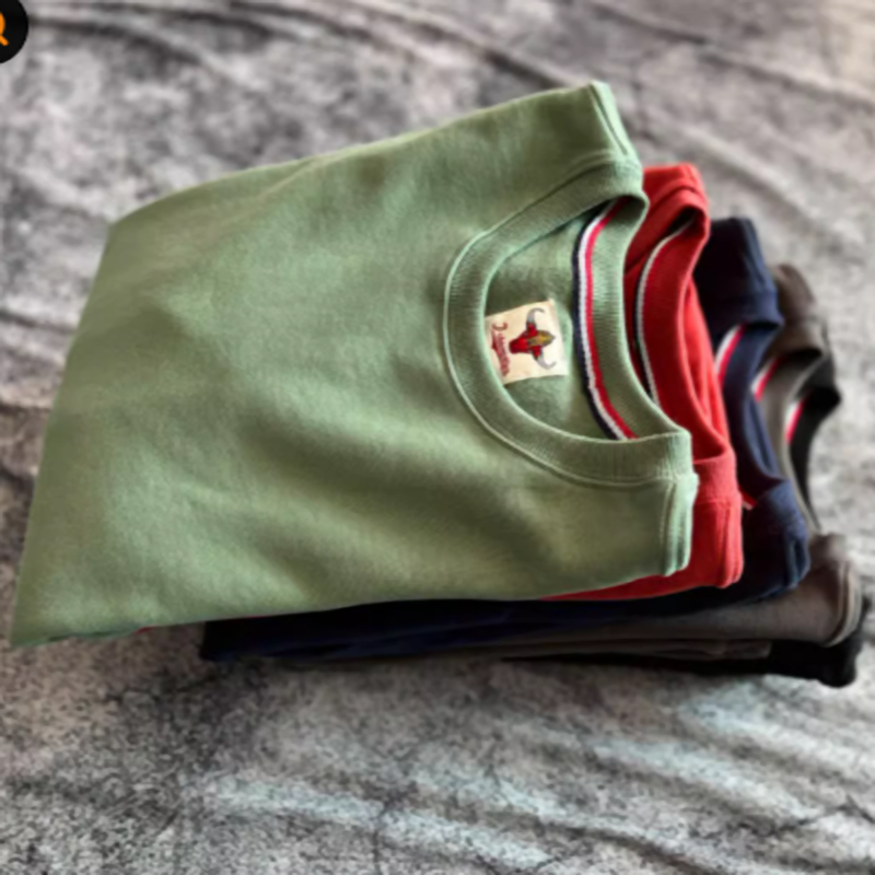 Retro suede patch sweatshirt V0430