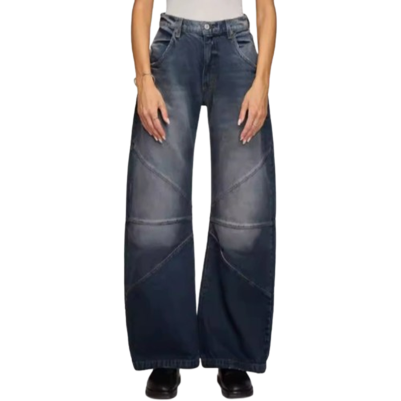 Patchwork wide leg jeans V0802