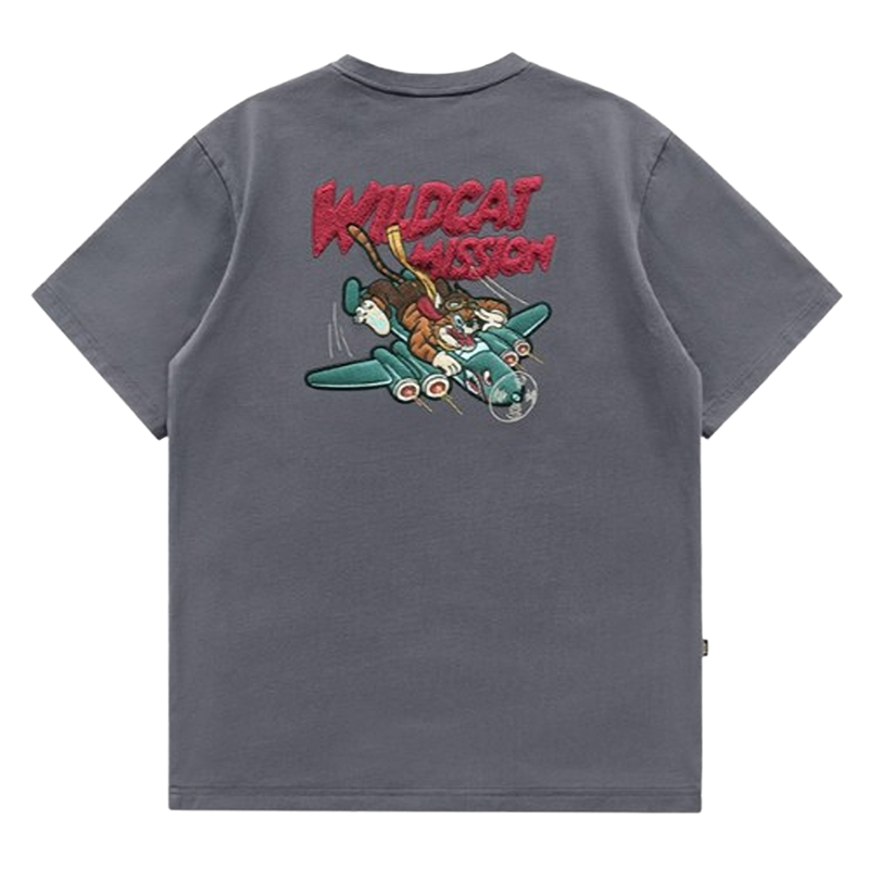 Retro Embroidered Cotton Tee V0604