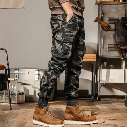 Hem Zipper Camouflage Pants V0056