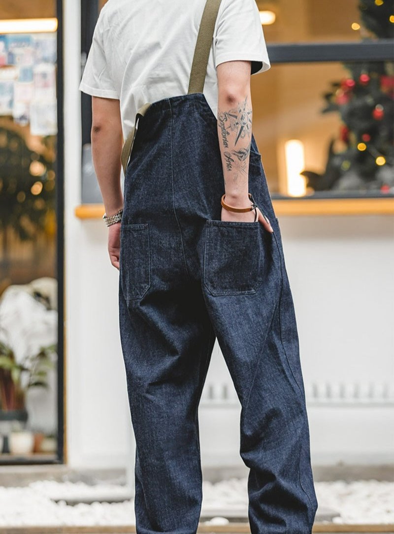 American Retro Navy Overalls V0079