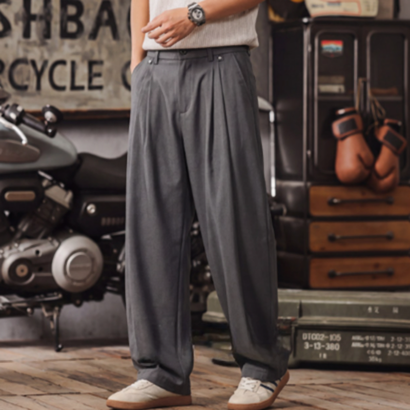 Retro wide-leg pants V0967