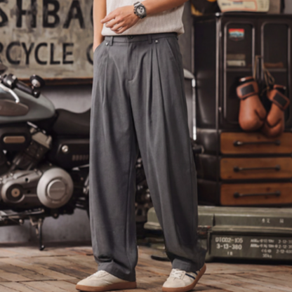 Retro wide-leg pants V0967