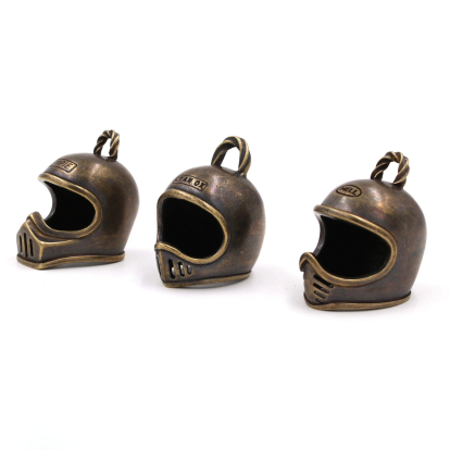 Vintage Copper Moto3 Helmet Keychain V0819