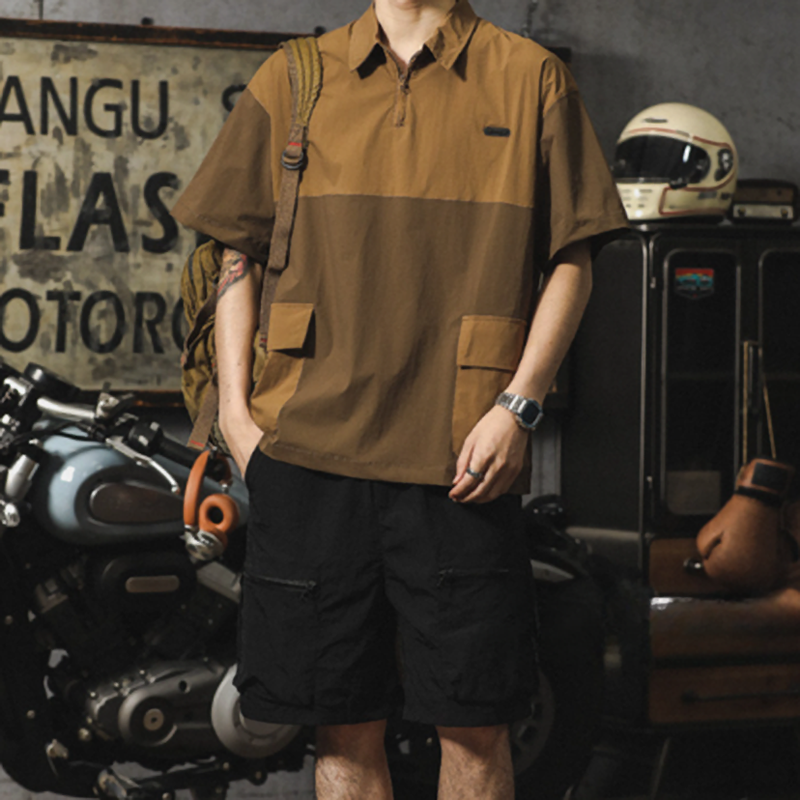 Quick-Dry Color Blocks Shirt V0970