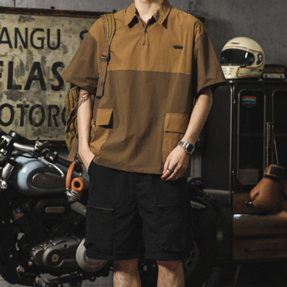 Quick-Dry Color Blocks Shirt V0970