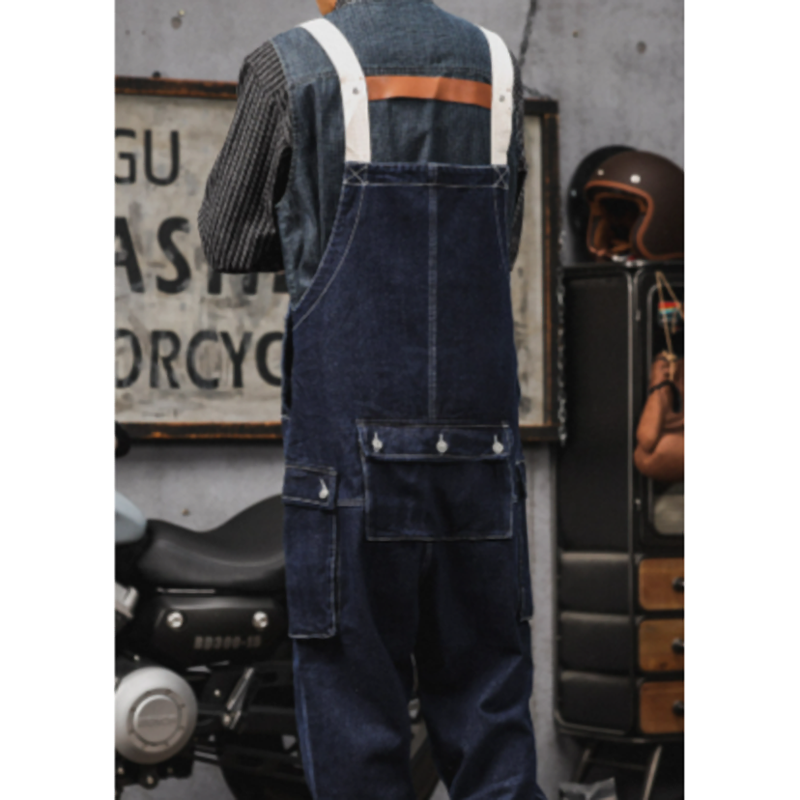 Retro Denim Work Overalls V0973