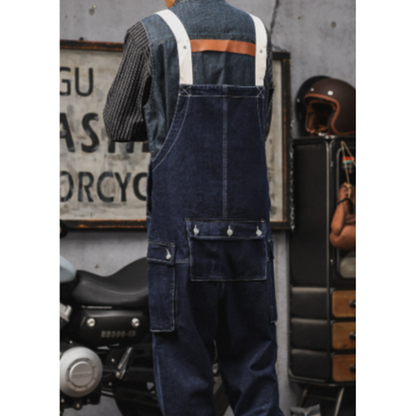 Retro Denim Work Overalls V0973