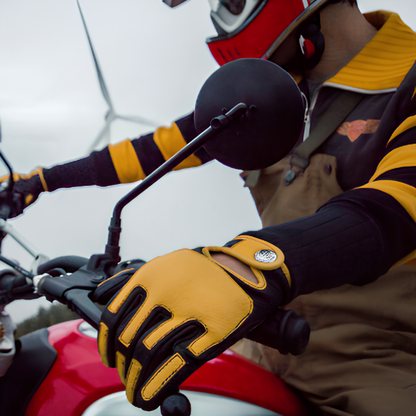 Retro Deerskin Motorcycle Gloves V1029
