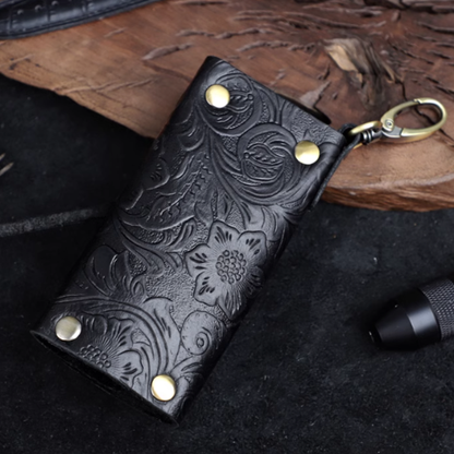 Retro engraved key case V0303