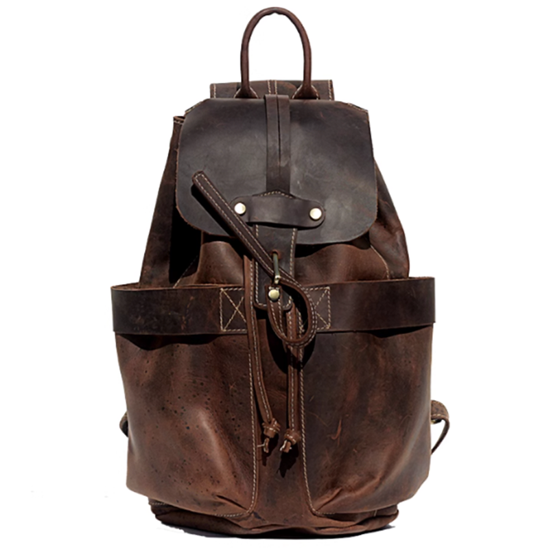 Retro Leather Backpack V0174