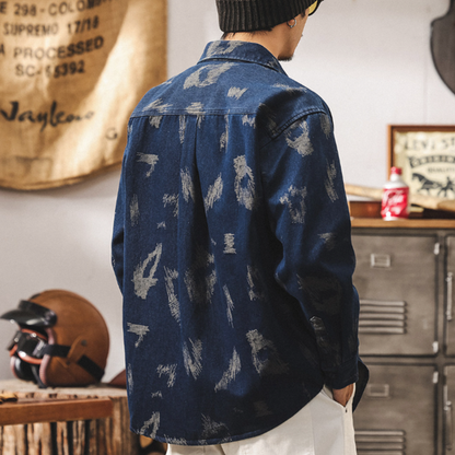 Retro Denim Work Shirt