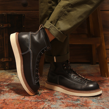 Two-Tone Moc Toe Boot V1037