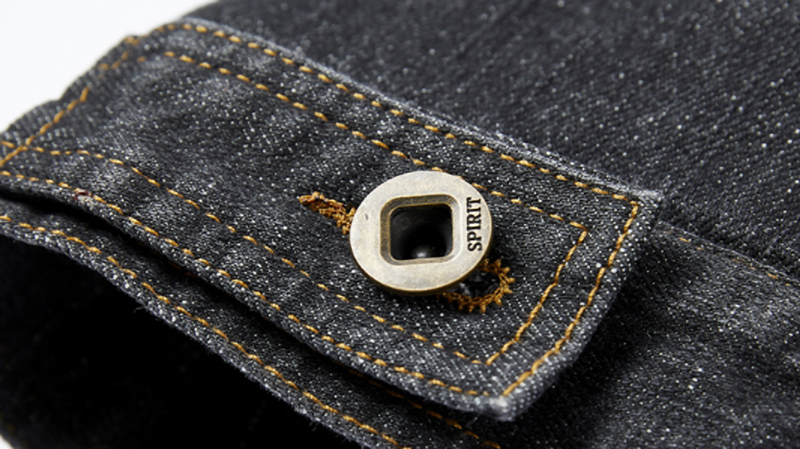 Retro denim fleece jacket V0324