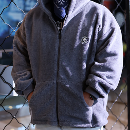 Big size Faux Lambswool Jacket V0813