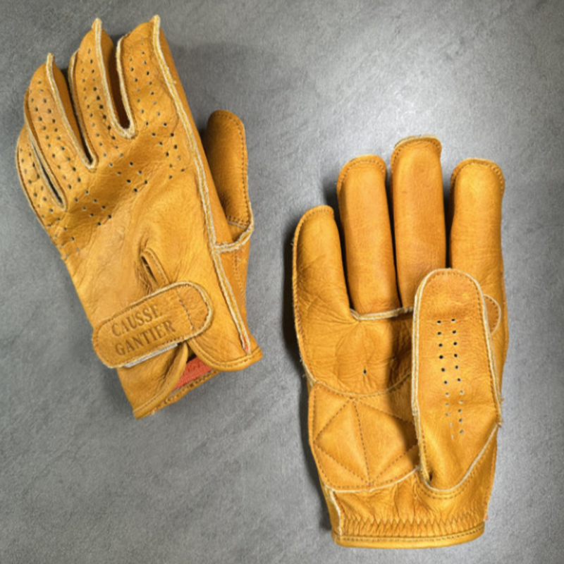 Vintage Leather Motorcycle Gloves V0928
