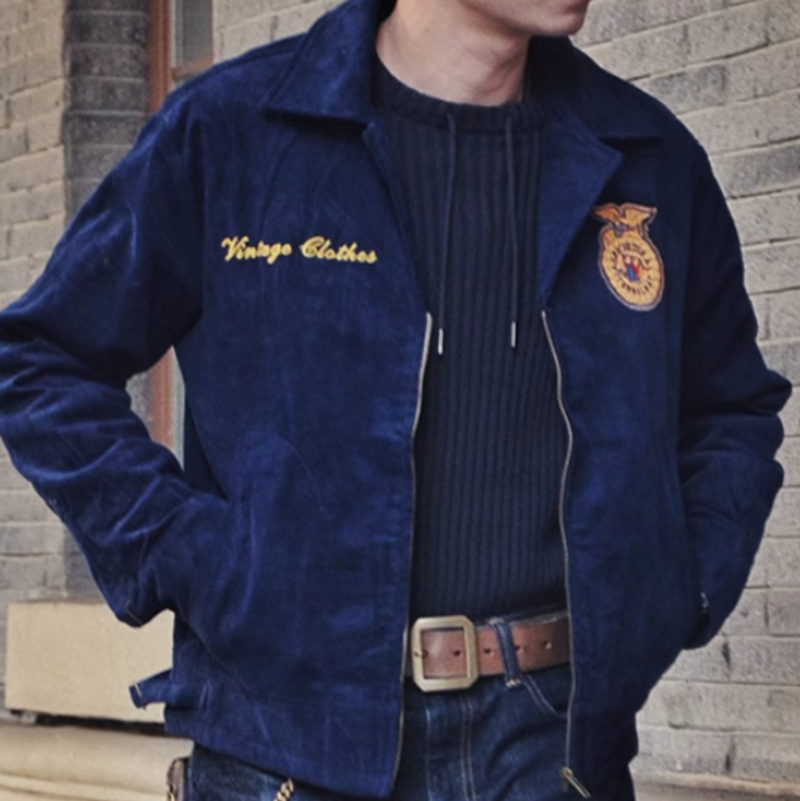 American Back Logo Corduroy ffaJacket V0286