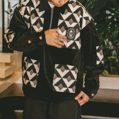 Retro Diamond Coach Jacket V0846