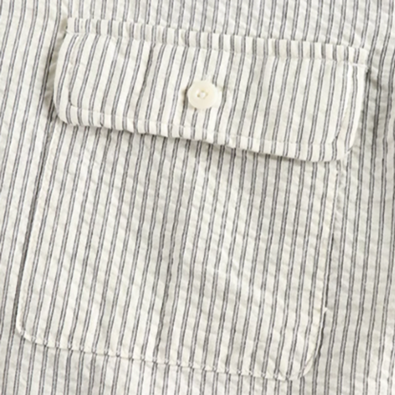 Retro Stripe Work Shirt V0682