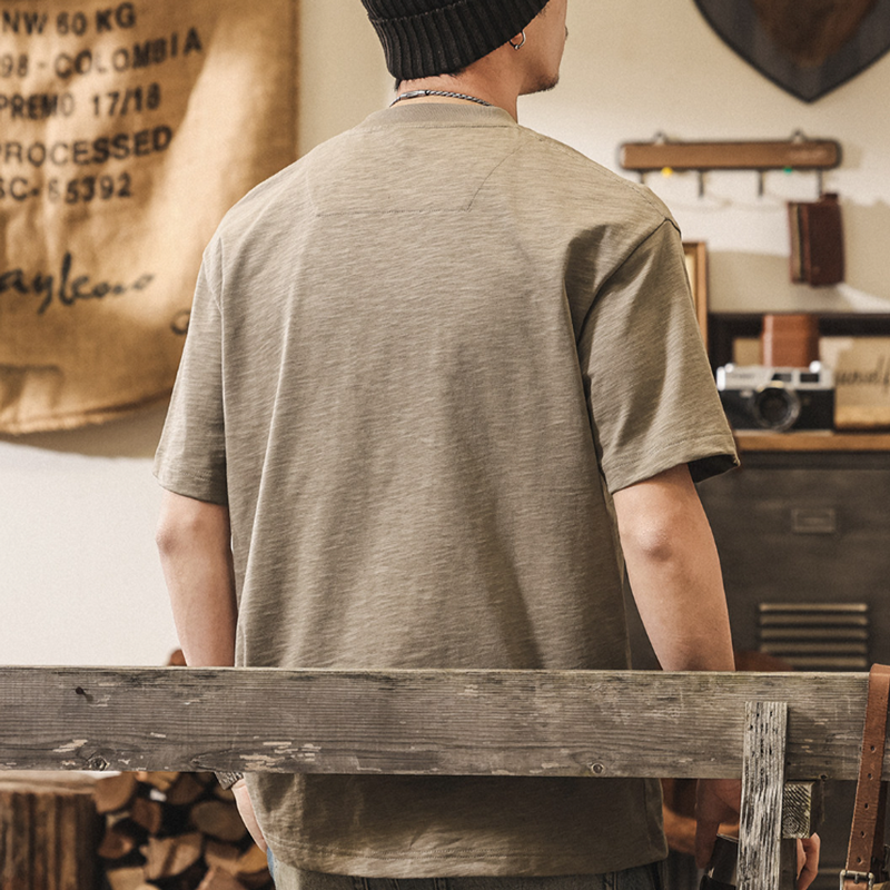 Retro Bamboo Cotton T-Shirt V0910