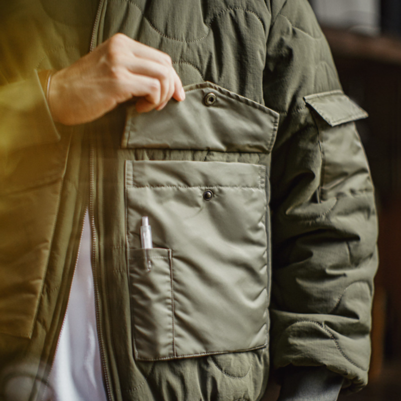 Cotton-Padded Army Jacket V1055