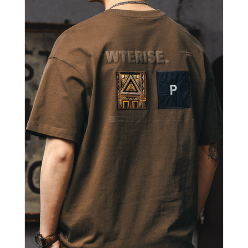 Retro Gangster Cotton T-Shirt V0974
