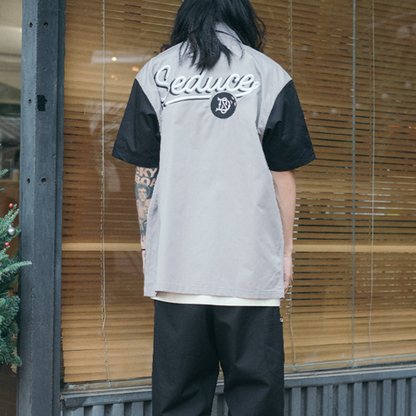 Retro Colorblock Bowling Shirt V0955
