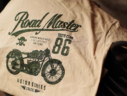 Classic Bike Print T-shirt V0060