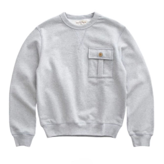 Fleece-lined flap pocket sweatshirt V0200