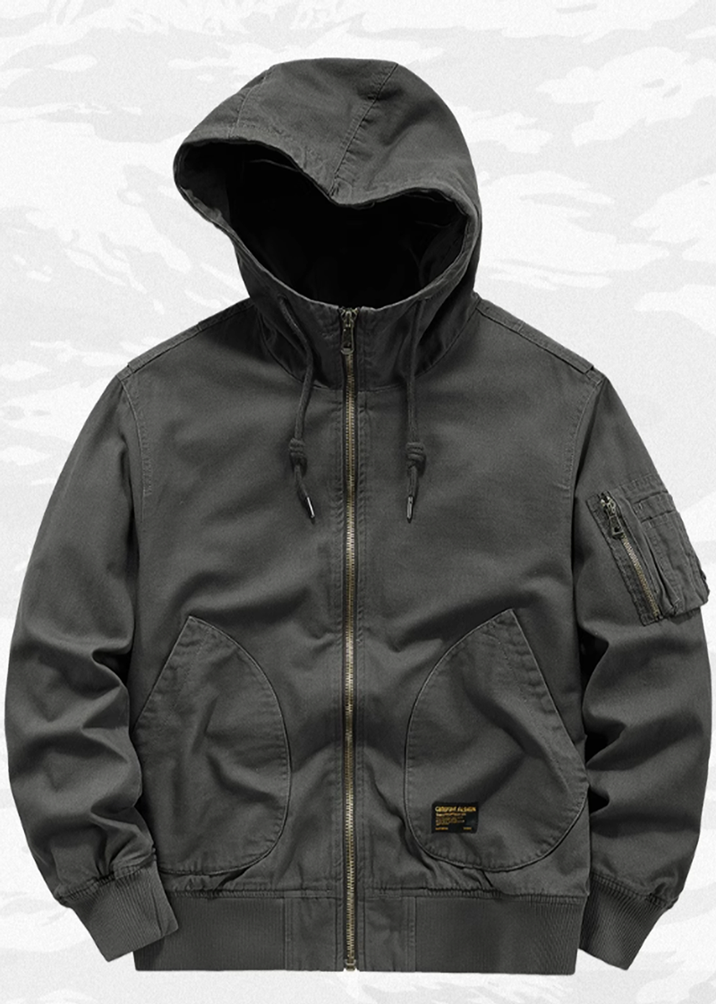 Vintage hooded flight jacket V0159