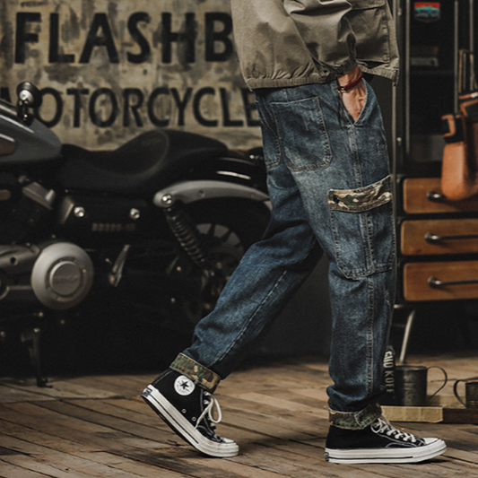 Camouflage Splice Cargo Pants V0972