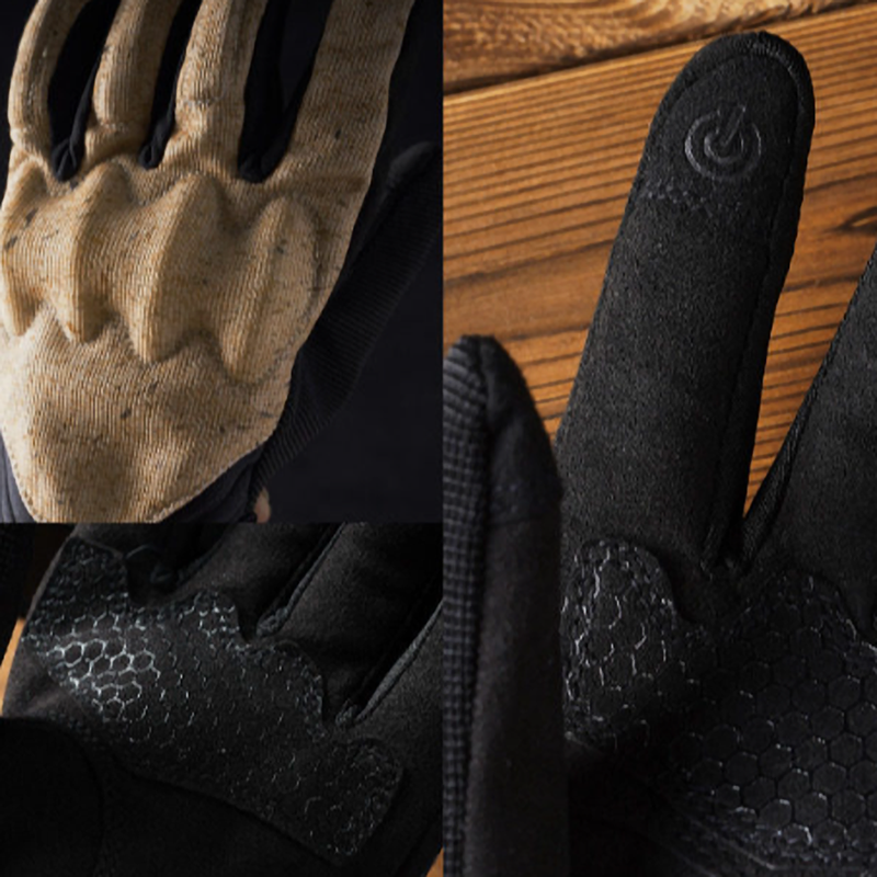 Breathable Retro Motorcycle Gloves V0977