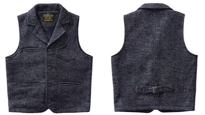 Heavyweight tweed vest V0167