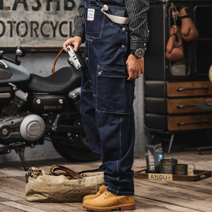 Retro Denim Work Overalls V0973