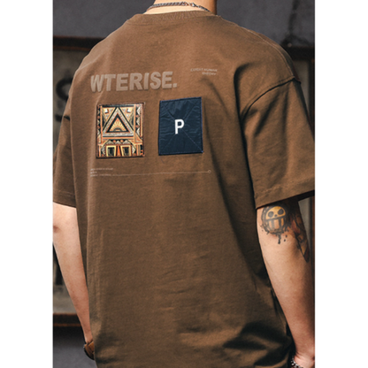 Retro Gangster Cotton T-Shirt V0974