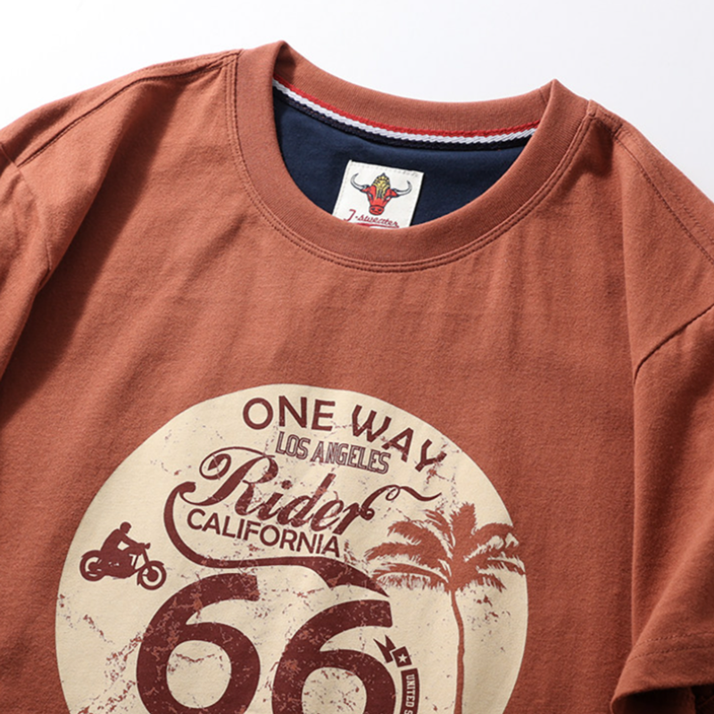 Vintage-Style Printed T-Shirt V0996