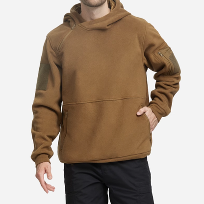 Cold weather fleece zipper hoodie V0360