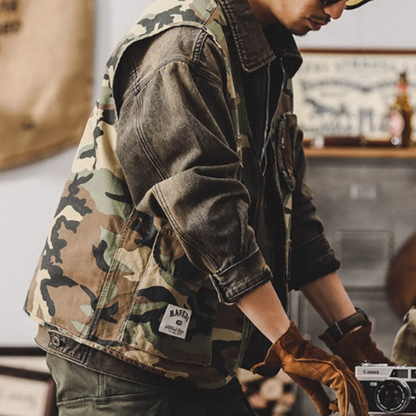 Multi-pocket camouflage vest V0475