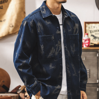 Retro Denim Work Shirt