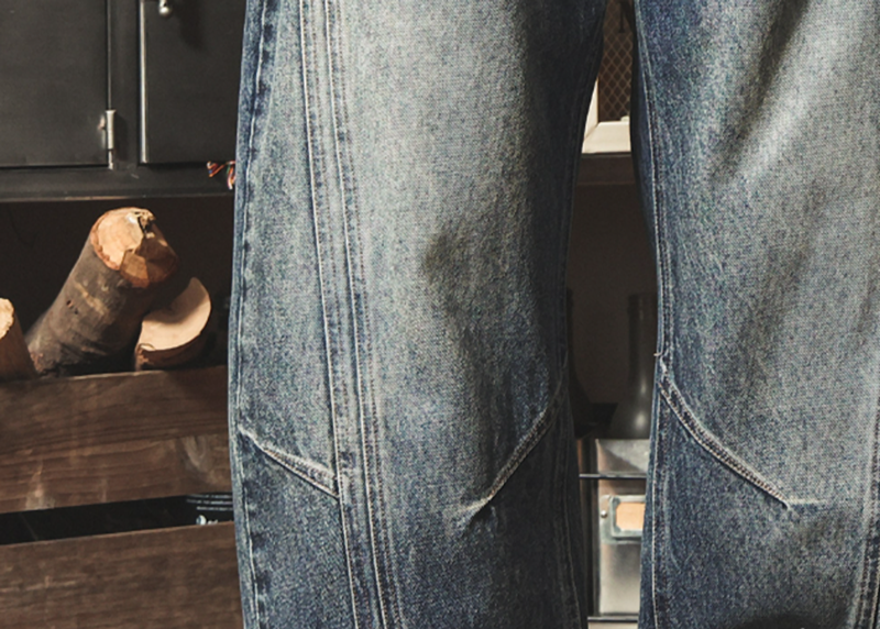 Retro Distressed Wide-Leg Jeans V1056