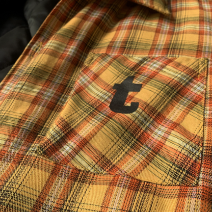 Checked padded jacket V0845