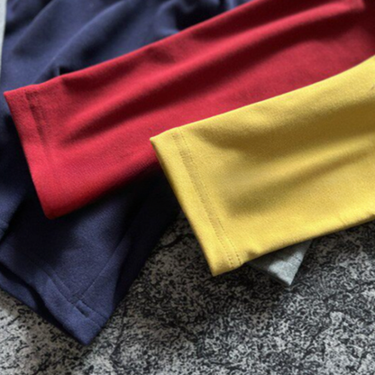 Color Clash Fleece long T-Shirt V0924