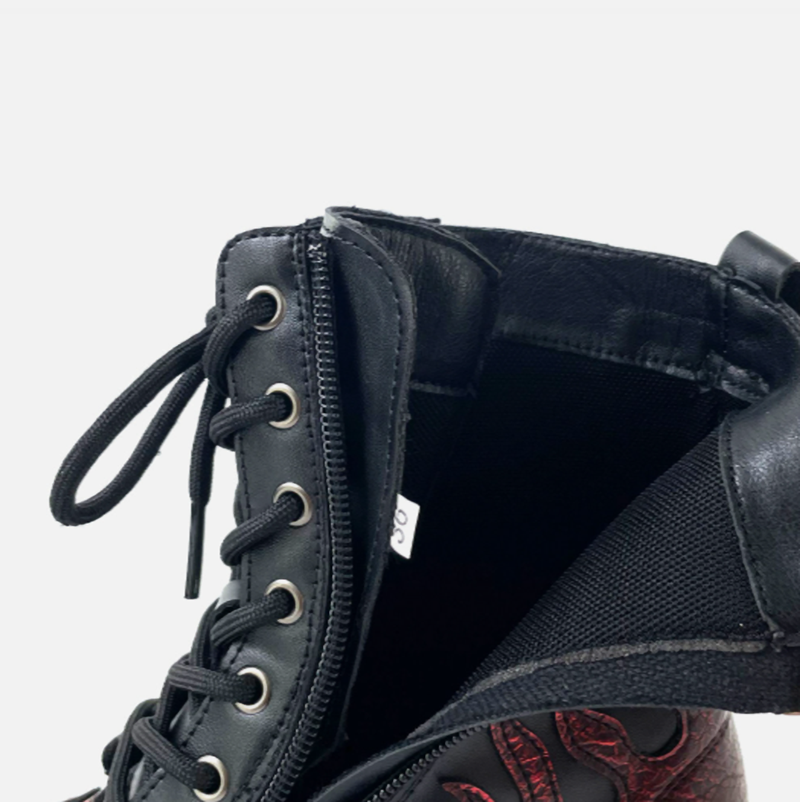 Punk Flame Biker Boots V0927