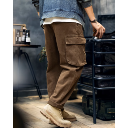 Logo Print Cargo Pants V0207