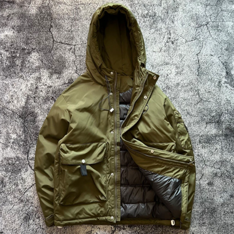 Retro Hooded Down Jacket V0861