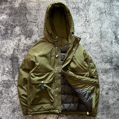 Retro Hooded Down Jacket V0861